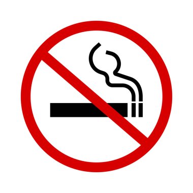 Sigara içilmeyen ikon. Tütün bağımlılığı. Düzenlenebilir vektör.