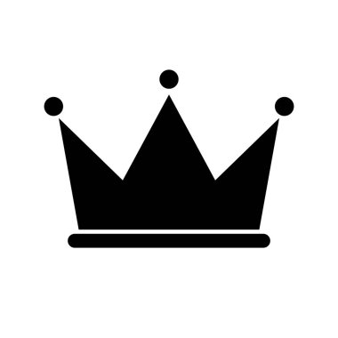 Sıralama ve zafer silueti simgesi. Taç. Düzenlenebilir vektör.