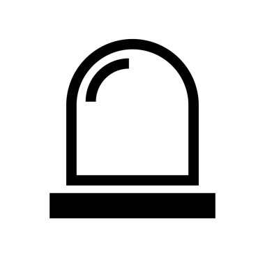 Basit polis dönüşümlü ışık ikonu. Acil durum sireni. Düzenlenebilir vektör.