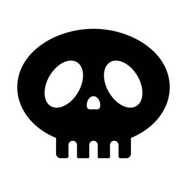 Kafatası siluet simgesini patlat. Düzenlenebilir vektör.