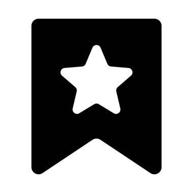 Yıldız yer imi simgesi. Şarjör ve kalem. Düzenlenebilir vektör.