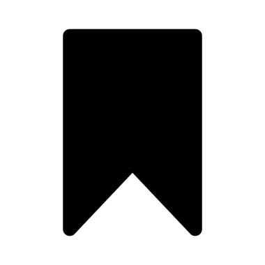 Basit yer imi siluet simgesi. İşaretleyici. Okumak için yer imi. Düzenlenebilir vektör.