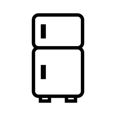 Buzdolabı. Dondurucu. Dondurulmuş depolama aleti. Düzenlenebilir vektör.