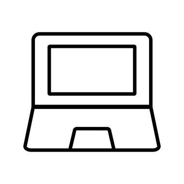 Dokunmatik dizüstü bilgisayar simgesi. Düzenlenebilir vektör.