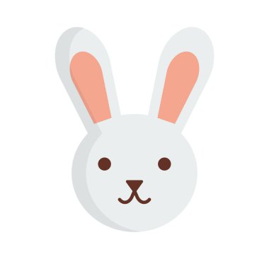 Düz dizayn tavşan ikonu. Tavşan ikonu. Düzenlenebilir vektör.