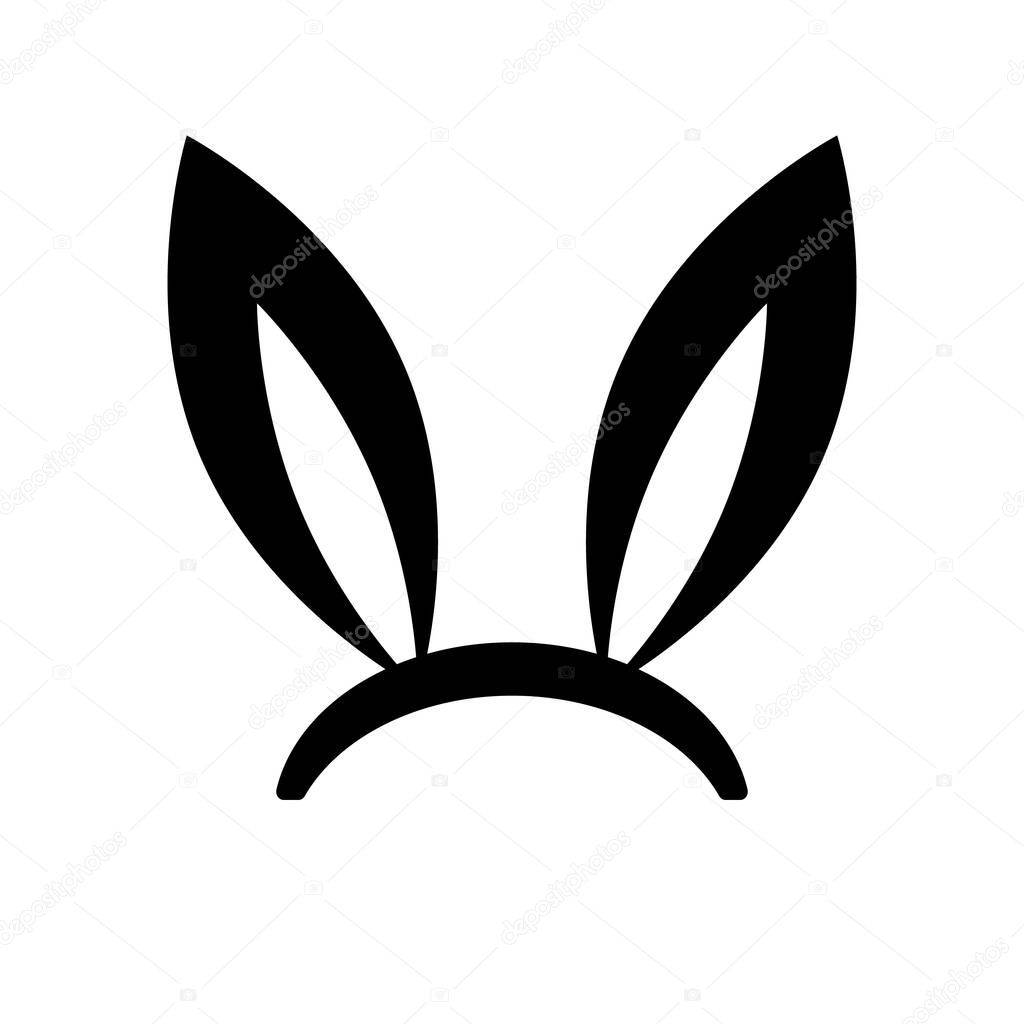 Bunny ears icon. Rabbit ear icons. Rabbit ears band. Editable vector.