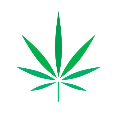 Kenevir yaprağı. Kenevir otu. Düzenlenebilir vektör.