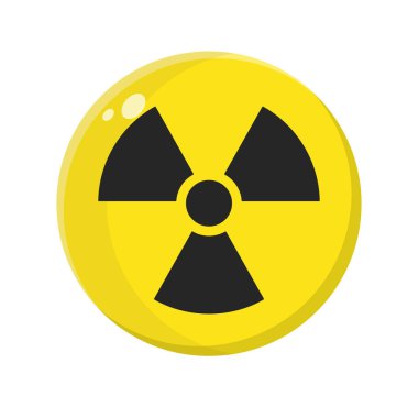 Radioactive icon. Radioactive area. Nuclear hazard icon. Editable vector.