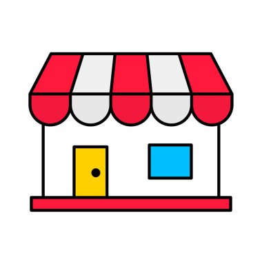 Flat design store icon. Shop icon. Editable vector.
