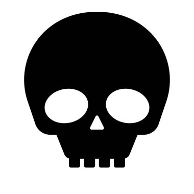 Skull silhouette icon. Pirate skull. Editable vector.
