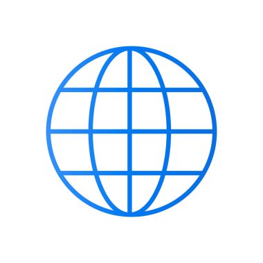Globe icon. Browser icon. Network. Editable vector.