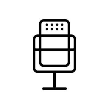 Symbol of the speaker. Microphone icon with hole. Editable vector.