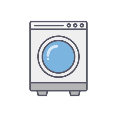 Washer vector icon. Flat design vector icon. Editable vector.