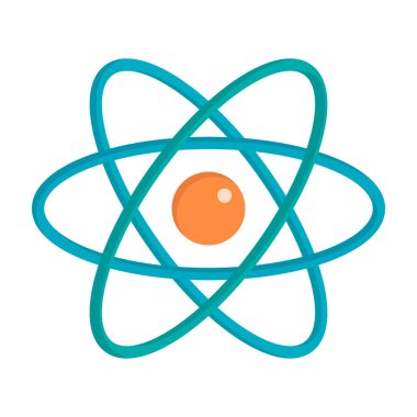 Modern atomic icon. Atom. Editable vector.