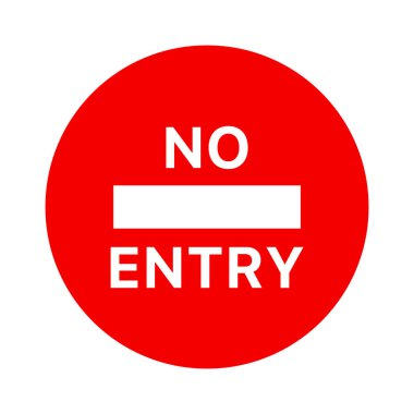 No Entry sign icon. Editable vector.