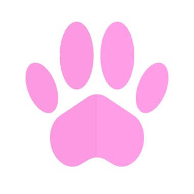 Cat paw. Pet sign. Editable vector.