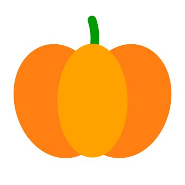 Pumpkin icon. Orange vegetable. Editable vector.