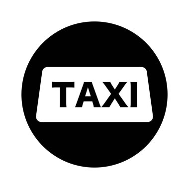 Silhouette icon of a round cab roof. Taxi roof. Editable vector.