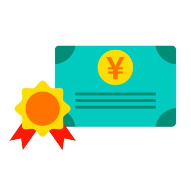 Japanese government bond icon. JGB icon. Editable vector.