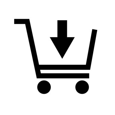 Add items to shopping cart icon. Editable vector.