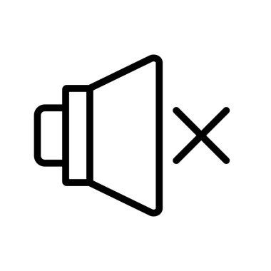 Simple voice mute icon. Editable vector.