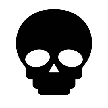 Skull silhouette icon. Skeleton. Editable vector.