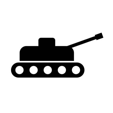 Tank icon. War and military industry. Editable vector.