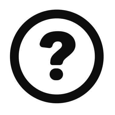 Round question mark icon. Mystery or query. Help. Editable vector.
