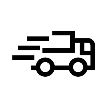 Moving track logo icon. Editable vector.