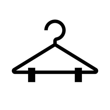 Hanger icon with clip. Editable vector.