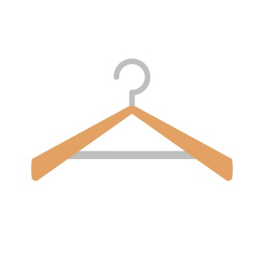 Wooden hanger icon. Hanger for clothes. Editable vector.