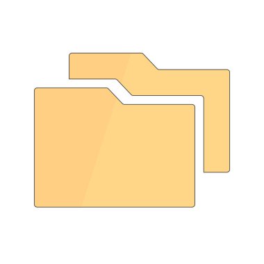 Folder icon. Directory icon. Computer folder. Editable vector.