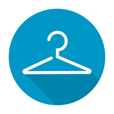 Round modern shaded hanger icon. Editable vector.