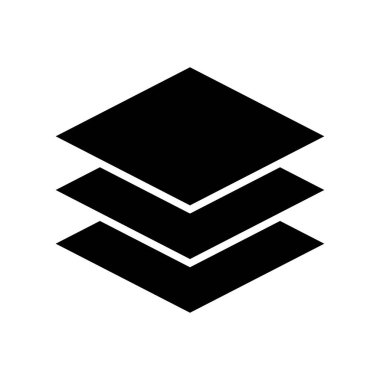 Layer silhouette icon. Layer UI icon. Editable vector.