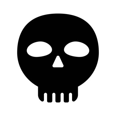 Hazardous Area Icon. Skull icon. Editable vector.