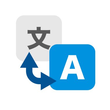 Translation Icon. Language translation. Language switch. Editable vector.