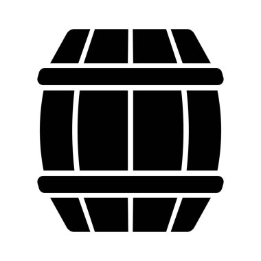 Barrel silhouette icon. Keg of beer. Editable vector.