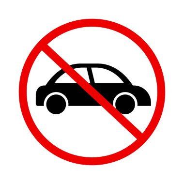 No parking area icon. Strictly no parking. Editable vector.