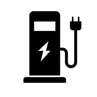 EV Charging Station. Electric vehicle charging station icon. Editable vector.