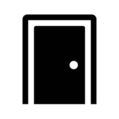 Door silhouette icon. Entrance. Editable vector.