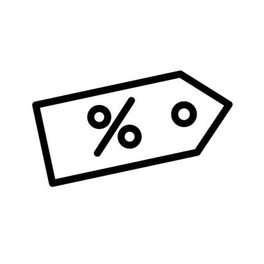 Percentage tag icon. Discount tag. Editable vector.