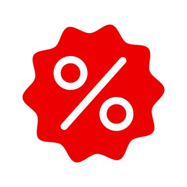 Emphasis percent icon. Pop percentage icon. Editable vector.