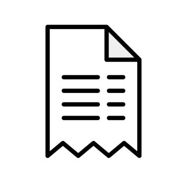 Receipt Icon. Invoice. Bill. Editable vector.