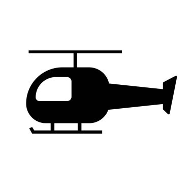 Helicopter silhouette icon. Chopper. Editable vector.