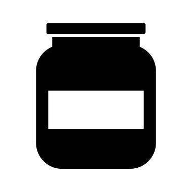 Big jar silhouette icon. Editable vector.