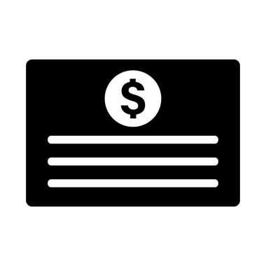 Government bond silhouette icon. Debt. Editable vector.