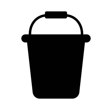 Bucket silhouette icon. Pail icon. Editable vector.