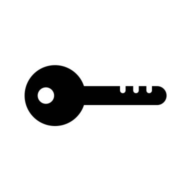 Key silhouette icon. Entrance key. Lock. Editable vector.