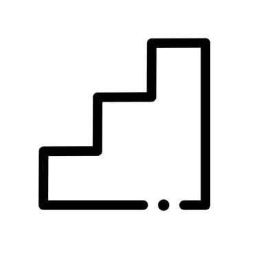 Modern stair icon. Floor. Editable vector.