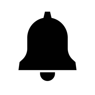 Alarm silueti simgesi. Hatırlatma. Bildiriyorum. Düzenlenebilir vektör.